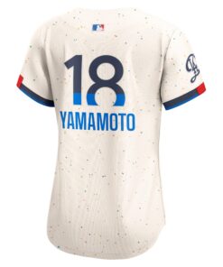 Women's Los Angeles Dodgers Yoshinobu Yamamoto Nike Cream 2024 City Connect Limited Player Jersey