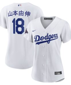 Women's Los Angeles Dodgers Yoshinobu Yamamoto Nike White 2024 World Series Champions Home Japanese Characters Replica Player Jersey