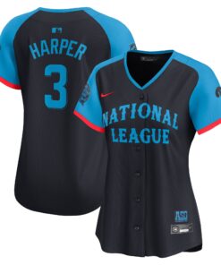 Women's National League Bryce Harper Nike Navy 2024 MLB All-Star Game Limited Player Jersey