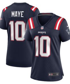 Women's New England Patriots Drake Maye Nike Navy Player Game Jersey