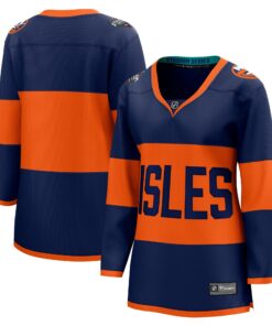 Women's New York Islanders Fanatics Navy 2024 NHL Stadium Series Breakaway Jersey