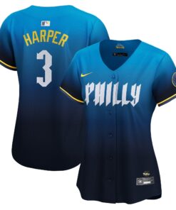Women's Philadelphia Phillies Bryce Harper Nike Blue 2024 City Connect Limited Player Jersey
