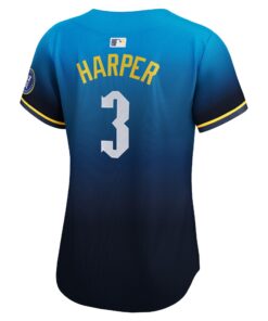 Women's Philadelphia Phillies Bryce Harper Nike Blue 2024 City Connect Limited Player Jersey