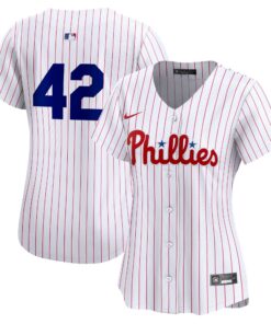 Women's Philadelphia Phillies Nike White 2024 Jackie Robinson Day Home Limited Jersey