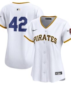 Women's Pittsburgh Pirates Nike White 2024 Jackie Robinson Day Home Limited Jersey