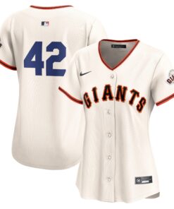 Women's San Francisco Giants Nike Cream 2024 Jackie Robinson Day Home Limited Jersey