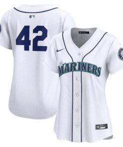 Women's Seattle Mariners Nike White 2024 Jackie Robinson Day Home Limited Jersey