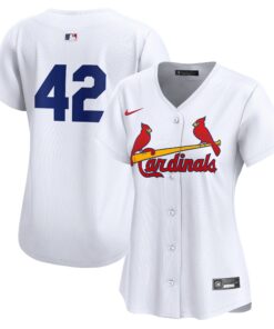 Women's St. Louis Cardinals Nike White 2024 Jackie Robinson Day Home Limited Jersey
