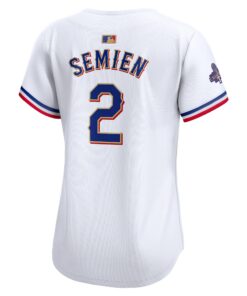 Women's Texas Rangers Marcus Semien Nike White 2024 Gold Collection Limited Player Jersey