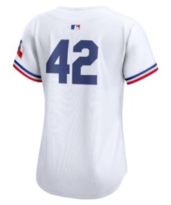 Women's Texas Rangers Nike White 2024 Jackie Robinson Day Home Limited Jersey