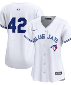 Women's Toronto Blue Jays Nike White 2024 Jackie Robinson Day Home Limited Jersey