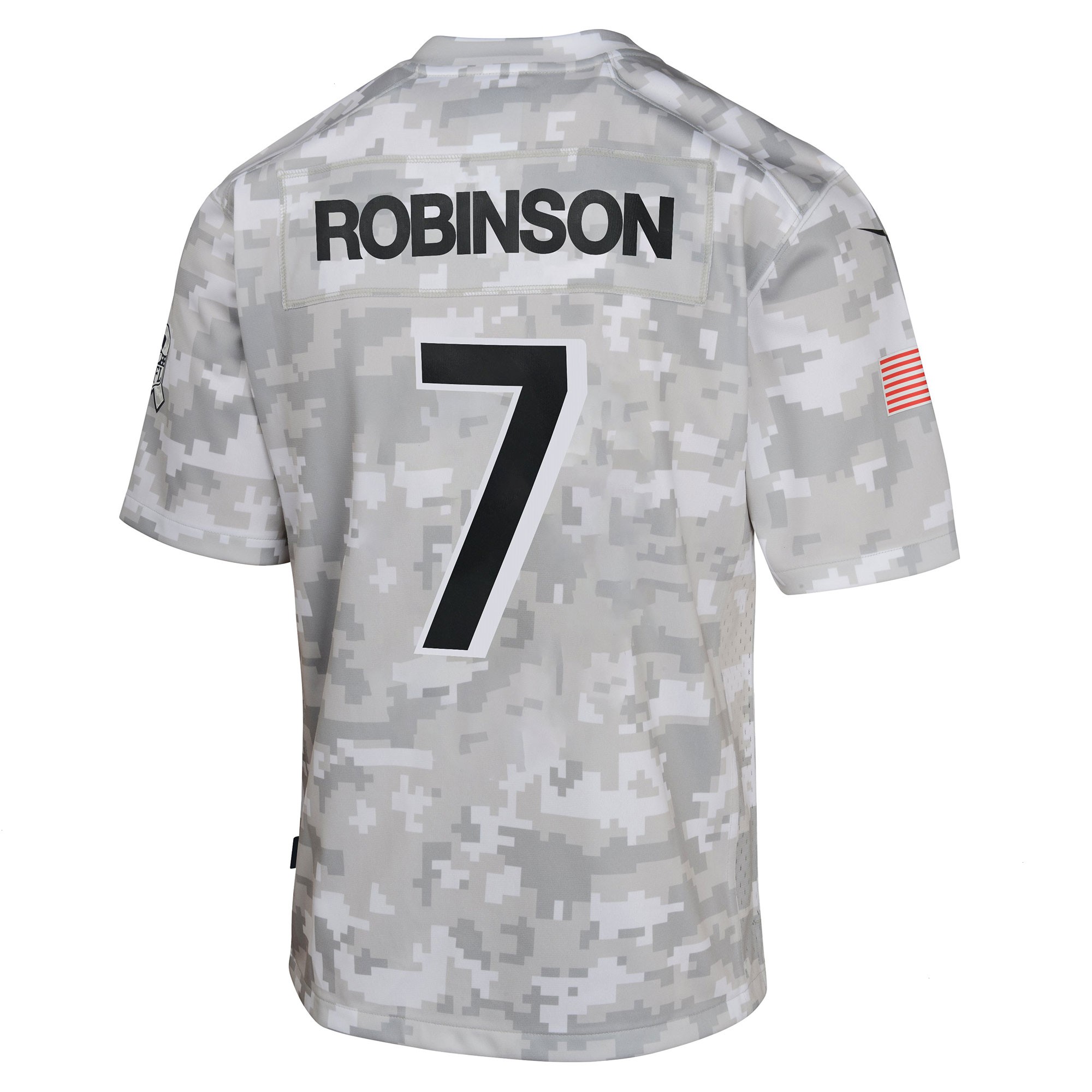 Youth Atlanta Falcons Bijan Robinson Nike Arctic Camo 2024 Salute to Service Game Jersey