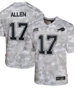 Youth Buffalo Bills Josh Allen Nike Arctic Camo 2024 Salute to Service Game Jersey