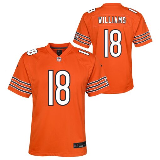 Youth Chicago Bears Caleb Williams Nike Orange Alternate Game Jersey
