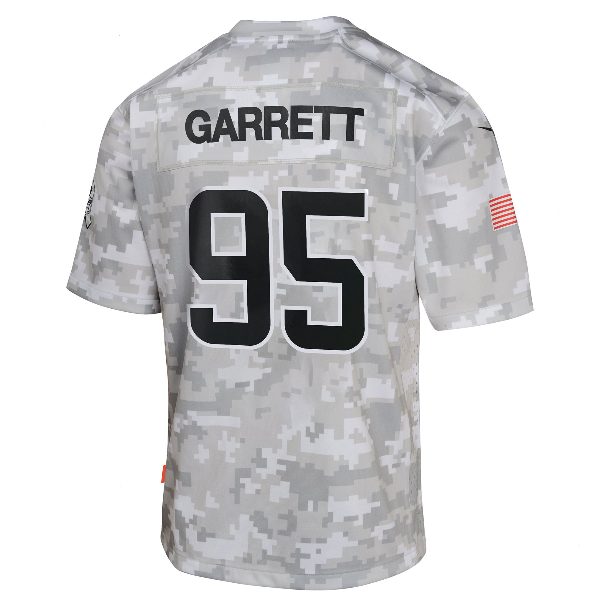 Youth Cleveland Browns Myles Garrett Nike Arctic Camo 2024 Salute to Service Game Jersey