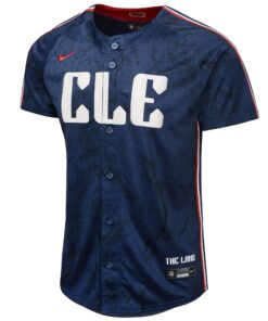 Youth Cleveland Guardians Shane Bieber Nike Navy 2024 City Connect Limited Jersey