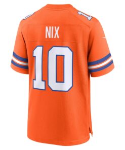Youth Denver Broncos Bo Nix Nike Orange Alternate Game Jersey