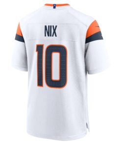 Youth Denver Broncos Bo Nix Nike White Game Jersey