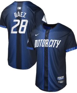 Youth Detroit Tigers Javier Baez Nike Navy 2024 City Connect Limited Jersey