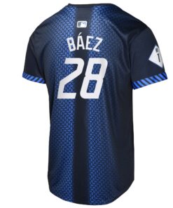 Youth Detroit Tigers Javier Baez Nike Navy 2024 City Connect Limited Jersey