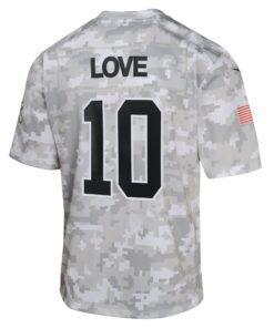 Youth Green Bay Packers Jordan Love Nike Arctic Camo 2024 Salute to Service Game Jersey