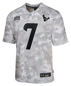 Youth Houston Texans C.J. Stroud Nike Arctic Camo 2024 Salute to Service Game Jersey