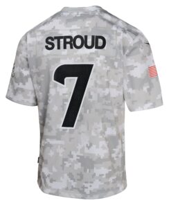 Youth Houston Texans C.J. Stroud Nike Arctic Camo 2024 Salute to Service Game Jersey