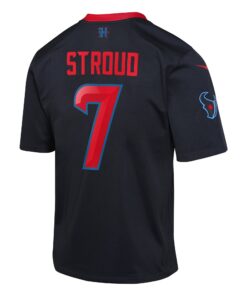 Youth Houston Texans C.J. Stroud Nike Navy 2nd Alternate Game Jersey