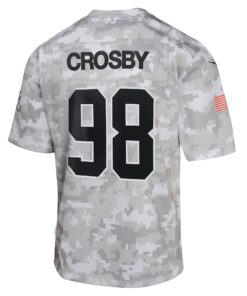 Youth Las Vegas Raiders Maxx Crosby Nike Arctic Camo 2024 Salute to Service Game Jersey