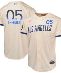 Youth Los Angeles Dodgers Freddie Freeman Nike Cream 2024 City Connect Limited Player Jersey