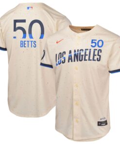 Youth Los Angeles Dodgers Mookie Betts Nike Cream 2024 City Connect Limited Player Jersey