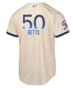Youth Los Angeles Dodgers Mookie Betts Nike Cream 2024 City Connect Limited Player Jersey