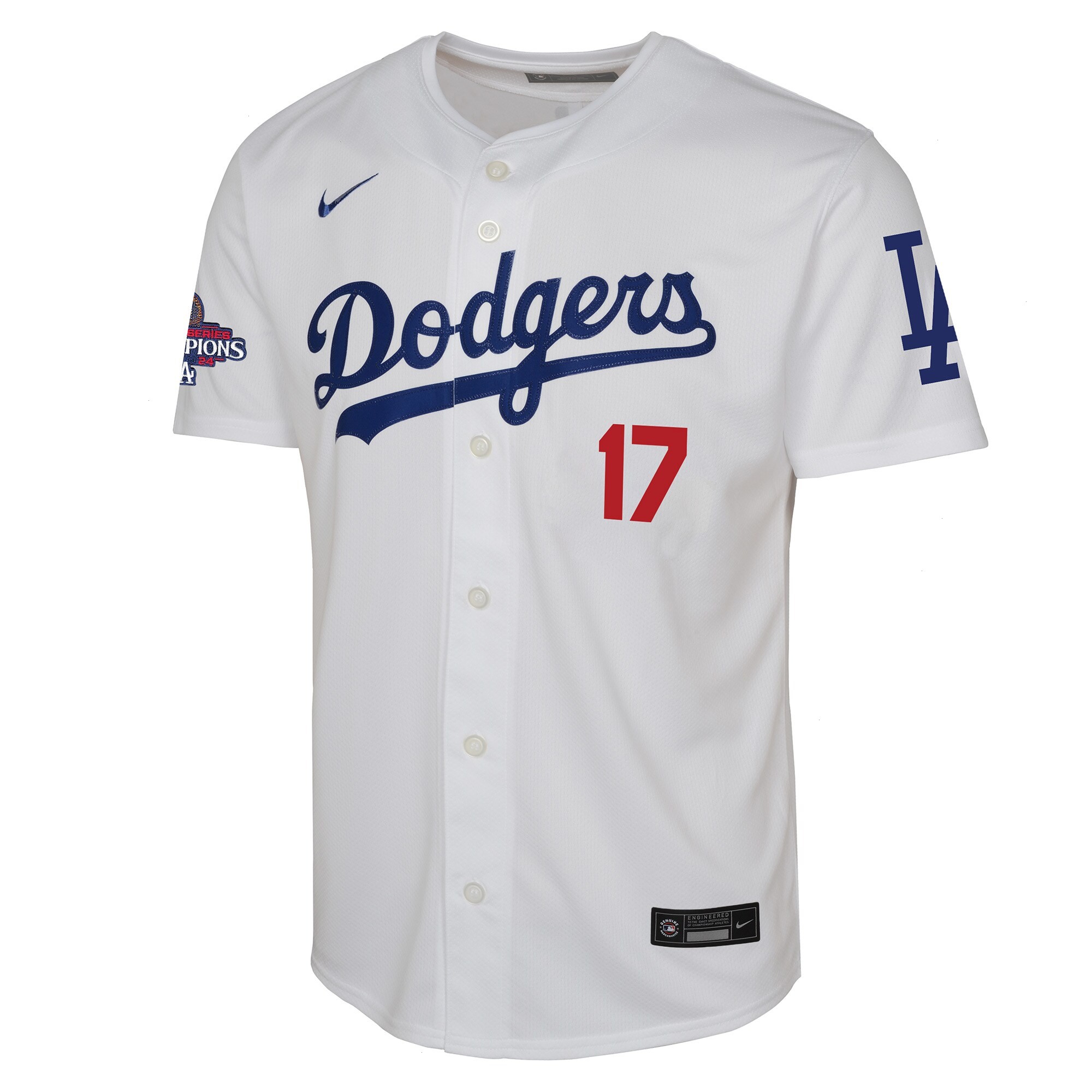 Youth Los Angeles Dodgers Shohei Ohtani Nike White 2024 World Series Champions Limited Player Jersey