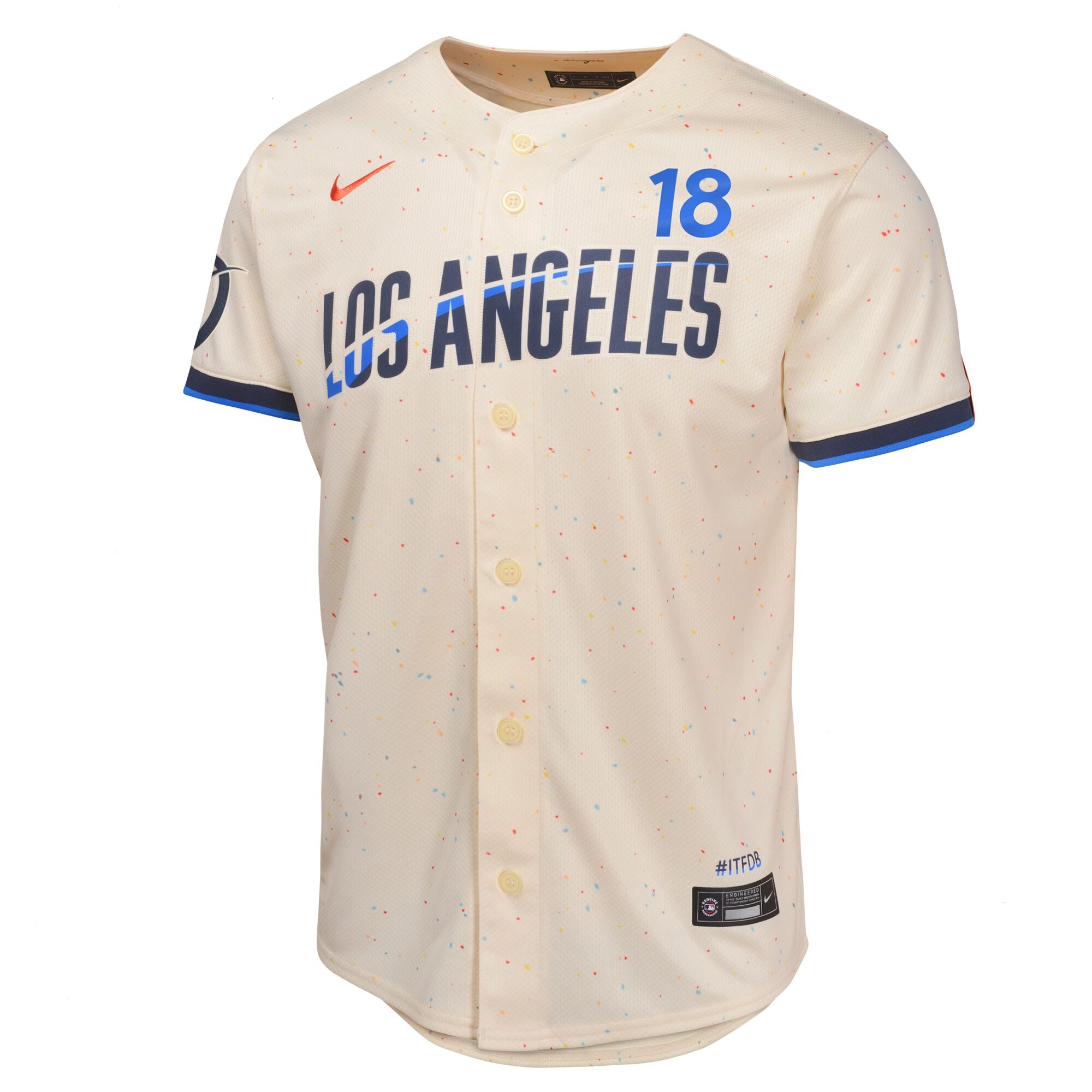Youth Los Angeles Dodgers Yoshinobu Yamamoto Nike Cream 2024 City Connect Limited Player Jersey