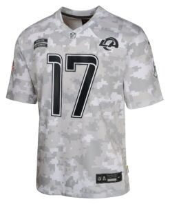 Youth Los Angeles Rams Puka Nacua Nike Arctic Camo 2024 Salute to Service Game Jersey