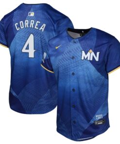 Youth Minnesota Twins Carlos Correa Nike Royal 2024 City Connect Limited Jersey