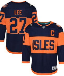 Youth New York Islanders Anders Lee Navy 2024 NHL Stadium Series Premier Player Jersey