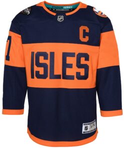 Youth New York Islanders Anders Lee Navy 2024 NHL Stadium Series Premier Player Jersey