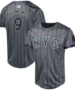 Youth New York Mets Brandon Nimmo Nike Graphite 2024 City Connect Limited Player Jersey