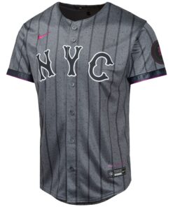 Youth New York Mets Francisco Alvarez Nike Graphite 2024 City Connect Limited Player Jersey