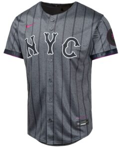 Youth New York Mets Francisco Lindor Nike Graphite 2024 City Connect Limited Player Jersey