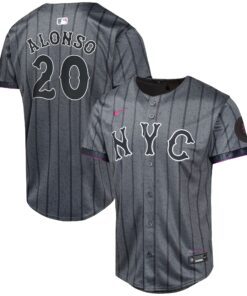 Youth New York Mets Pete Alonso Nike Graphite 2024 City Connect Limited Player Jersey