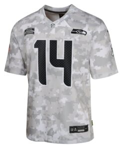 Youth Seattle Seahawks DK Metcalf Nike Arctic Camo 2024 Salute to Service Game Jersey