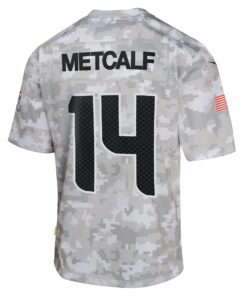 Youth Seattle Seahawks DK Metcalf Nike Arctic Camo 2024 Salute to Service Game Jersey