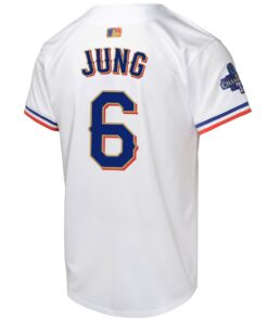 Youth Texas Rangers Josh Jung Nike White 2024 Gold Collection Limited Player Jersey