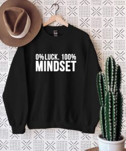 0% Luck, 100% Mindset Inspirational Shirt