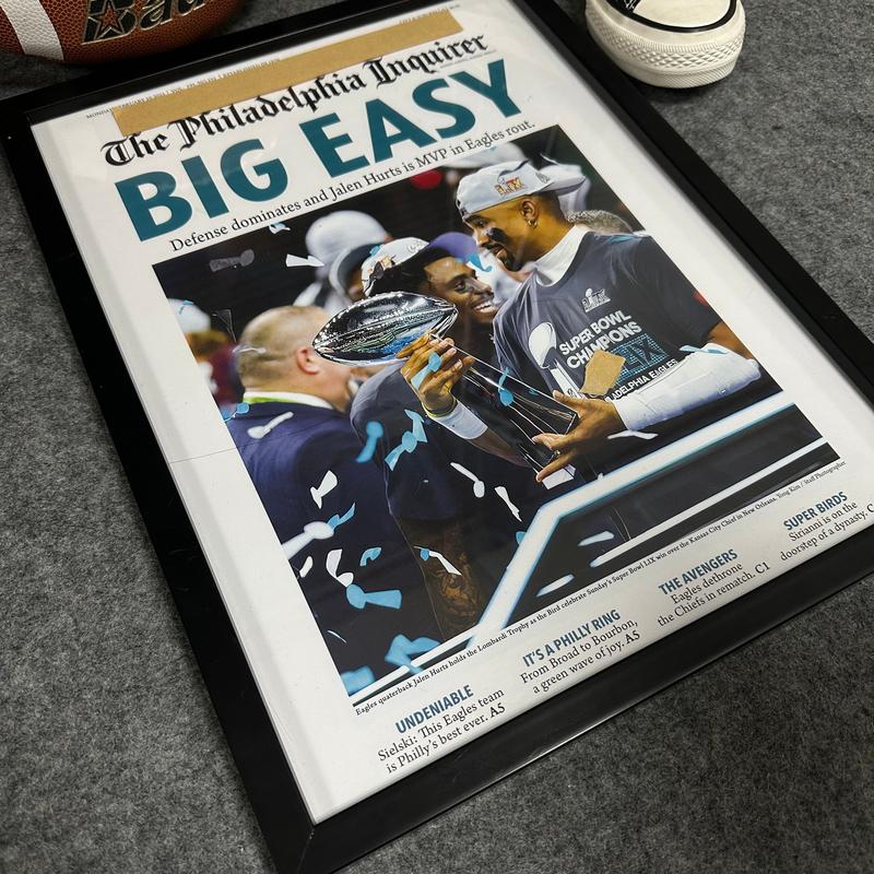 2025 Philadelphia Eagles Big Easy Championship Poster Shirt - Celebrate Jalen Hurts and the Winning Defense