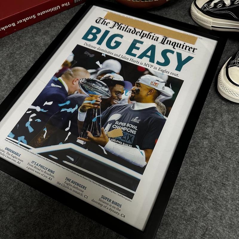 2025 Philadelphia Eagles Big Easy Championship Poster Shirt - Celebrate Jalen Hurts and the Winning Defense