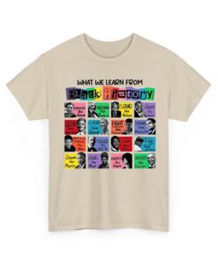 Empowerment Through History: Black History Month Cotton T-Shirt - Celebrate Black Lives and Learn from the Legends