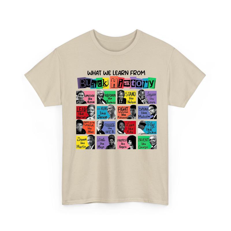 Empowerment Through History: Black History Month Cotton T-Shirt - Celebrate Black Lives and Learn from the Legends